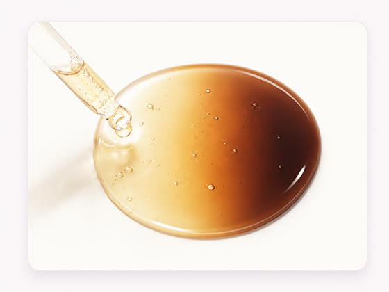 Serum discolored brown by oxidation